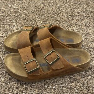 Authentic Birkenstock Leather Buckle Sandals Size 37